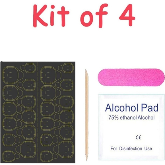 24 pcs Christmas Press On Nails Short Length Square Shape - Picture 3 of 5